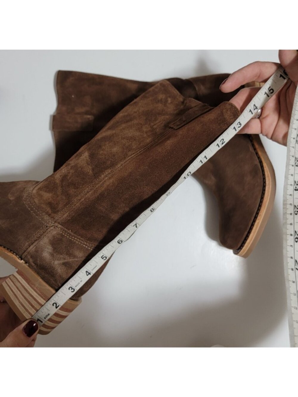 Frye Campus Boots Festival Western Barn Chore Boho Chic Brown Suede Womens 8.5 - Picture 8 of 12